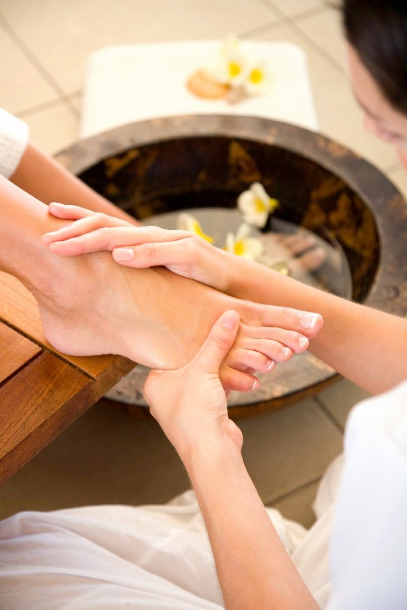 Foot reflexology treatment at a professional wellness spa in Mahadevapura, Bengaluru